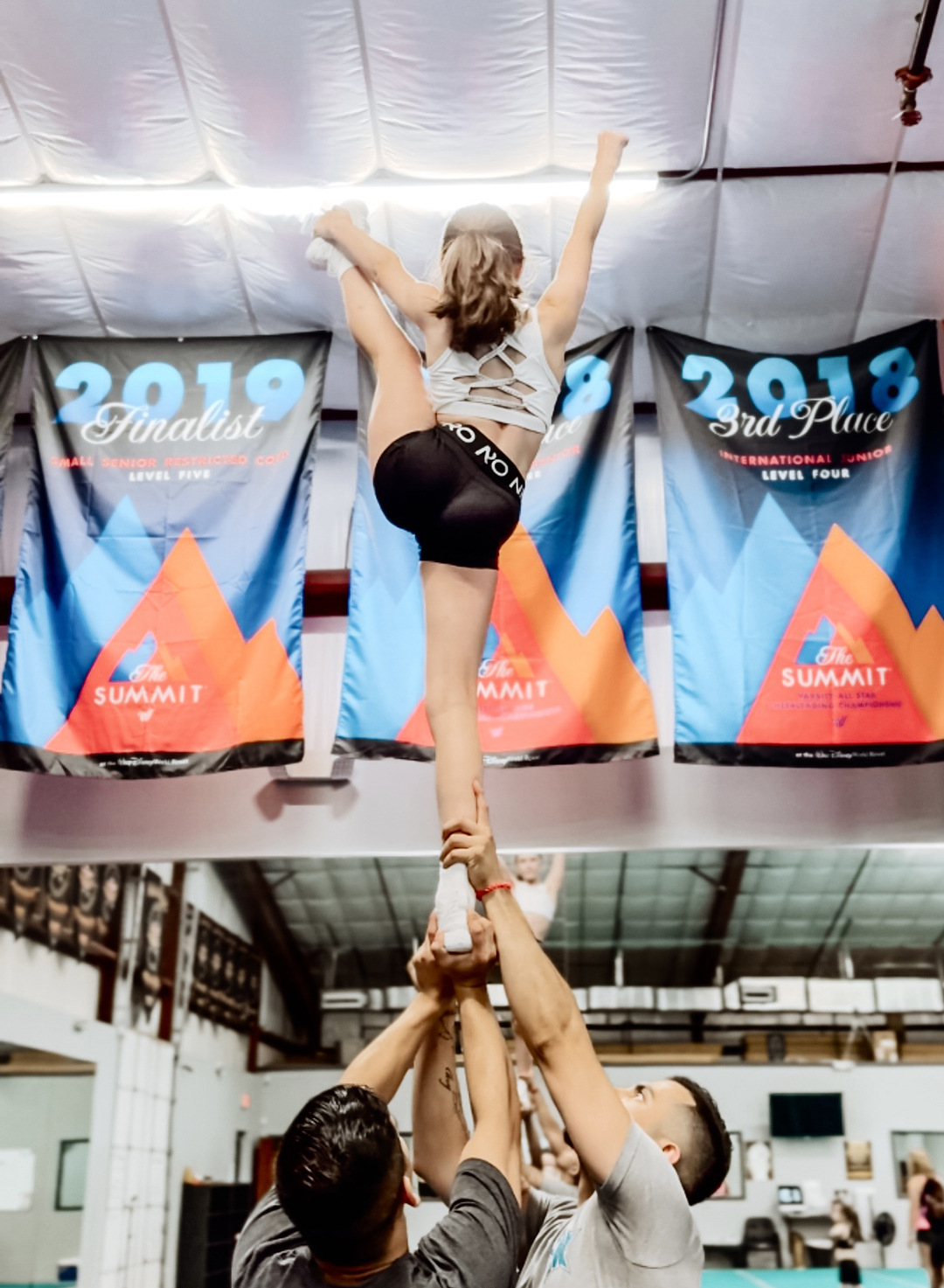 Athlete performing stunt